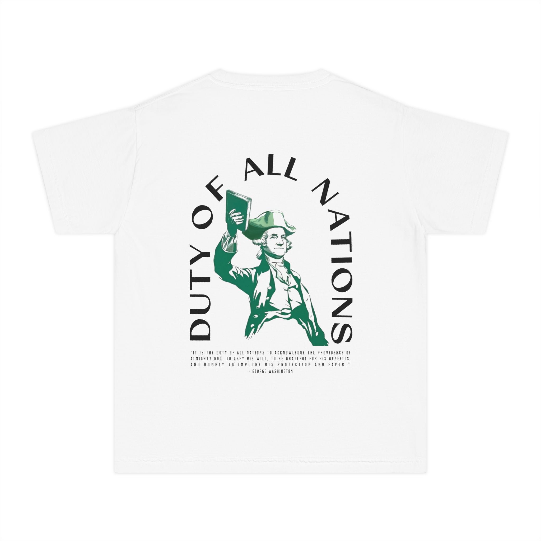 Youth Midweight Tee Featuring 'Duty of All Nations' Graphic - Perfect for Casual Wear, Gifts, Events & Holidays